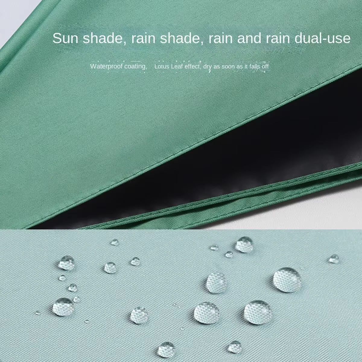 Portable Capsule Umbrella - Mini Sunshade and Rain Protection with Black Rubber Alloy Handle, Foldable Design for Dual Use